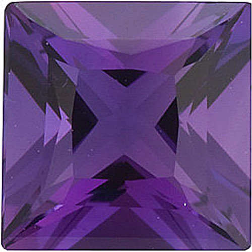Princess Cut Genuine Amethyst in Grade AAA Princess Cut Genuine Amethyst in Grade AAA