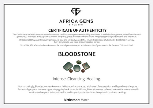 Bloodstone Cushion Buff Top in Grade AAA Bloodstone Cushion Buff Top in Grade AAA