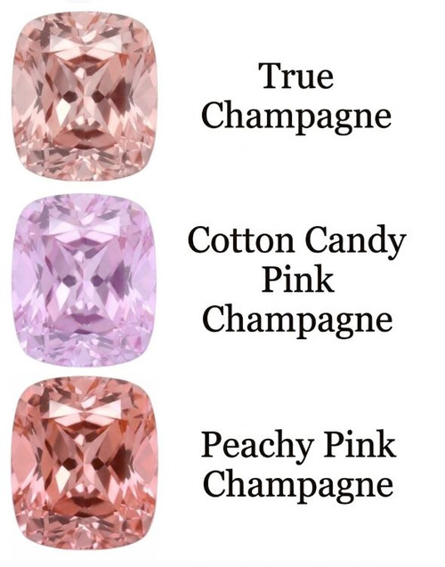 Chatham Lab Created Cotton Candy Pink Champagane Sapphire Gemstone – Antique Cushion Cut – GEM Grade