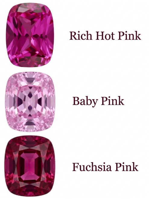 Chatham Lab Created Rich Hot Pink Sapphire Gemstone – Antique Cushion Cut – GEM Grade