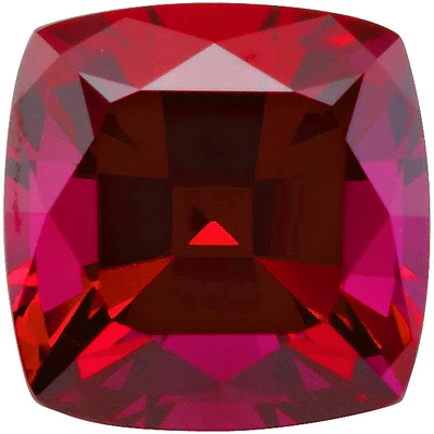 Chatham Lab Created Ruby Gemstone – Antique Square Cut – GEM Grade