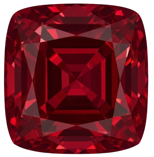 Chatham Lab Created Ruby Gemstone – Antique Square Cut – GEM Grade