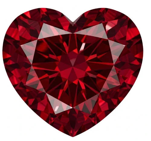 Chatham Lab Created Ruby Gemstone – Heart Cut – GEM Grade