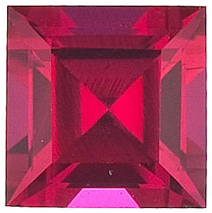 Chatham Lab Created Ruby Gemstone – Step Cut – GEM Grade
