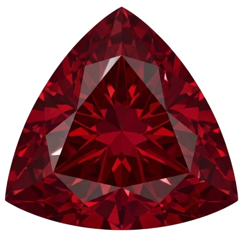 Chatham Lab Created Ruby Gemstone – Trillion Cut – GEM Grade