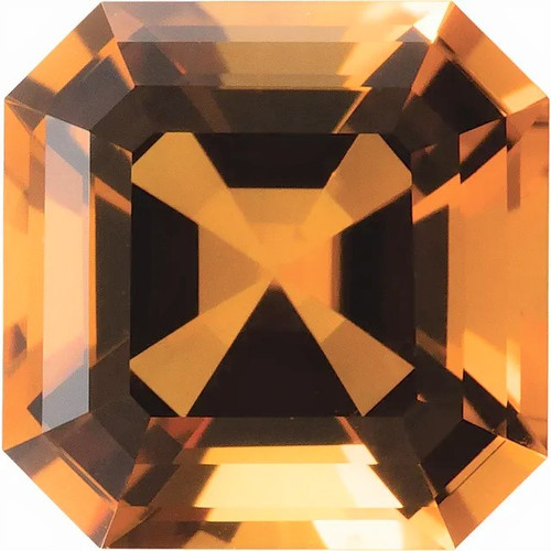 Golden Citrine  Asscher Cut  in Grade AAA Golden Citrine  Asscher Cut  in Grade AAA