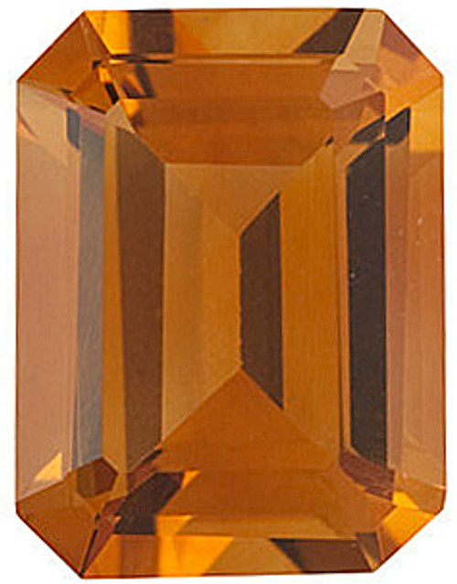 Emerald Cut Genuine Citrine in Grade AAA