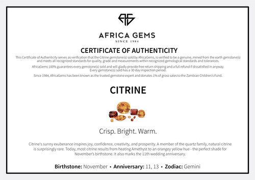 Emerald Cut Genuine Citrine in Grade AAA