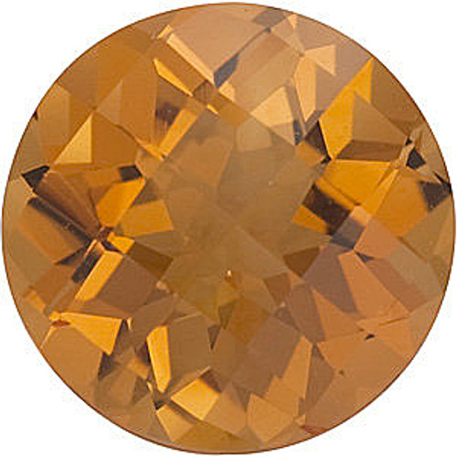 Checkerboard Round Genuine Citrine in Grade AA Checkerboard Round Genuine Citrine in Grade AA