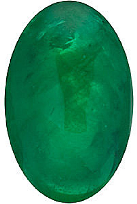 Cabochon Oval Genuine Emerald in Grade AAA Cabochon Oval Genuine Emerald in Grade AAA