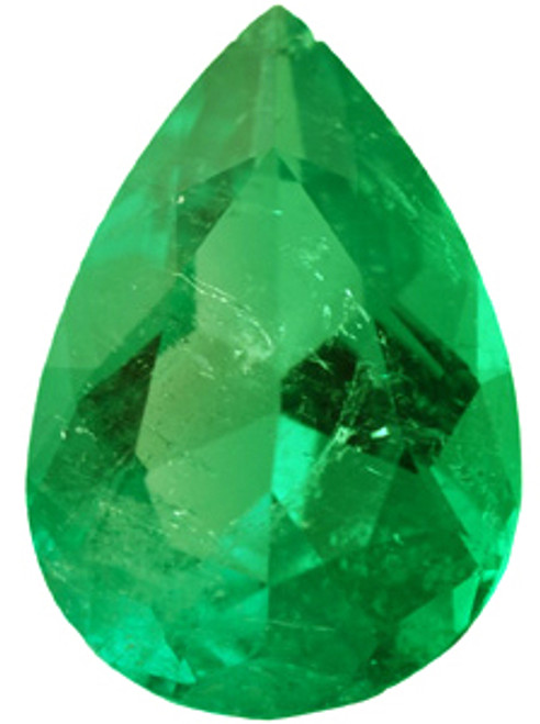 Pear Cut Genuine Emerald in Grade AA Pear Cut Genuine Emerald in Grade AA