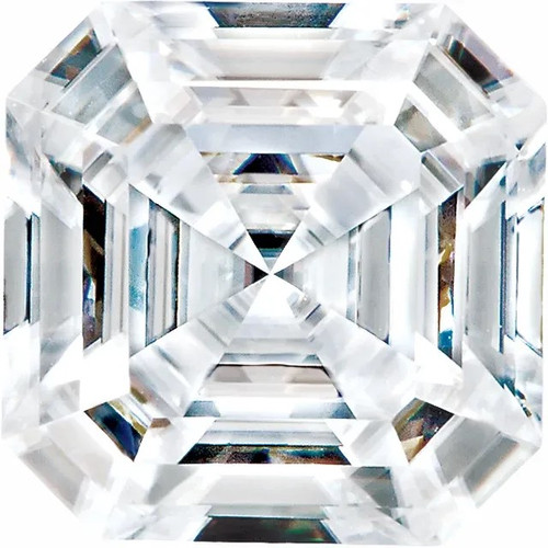 Asscher Cut Moissanite Forever One DEF Color Grade