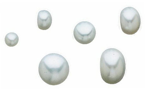 Freshwater Cultured Half-Drilled 4–4.4mm Round Pearl White A-Grade