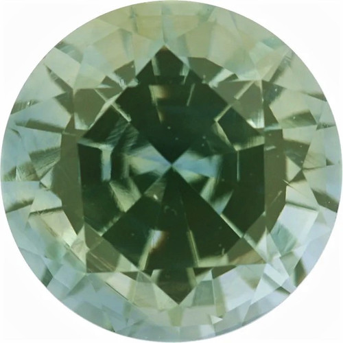 Genuine Green Sapphire Round Diamond Cut in Grade AAA