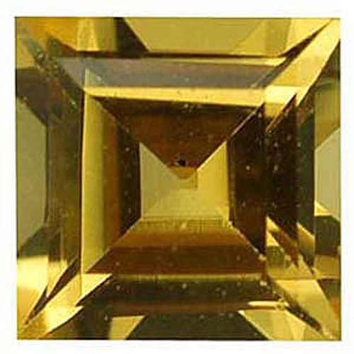Citrine Square Cut Imitation Stone Grade AAA