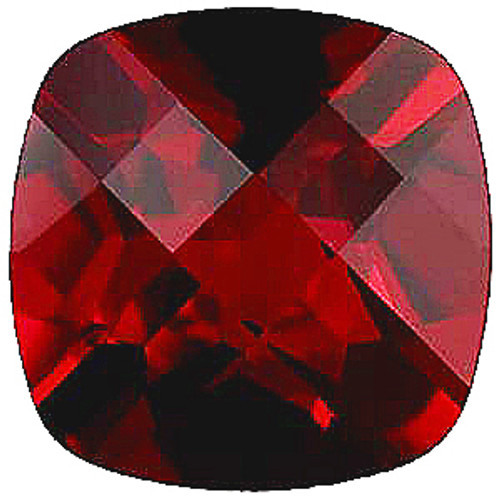 Red Garnet Antique Cushion Cut Checkerboard Imitation Stone Grade AAA