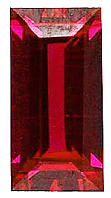 Red Garnet Baguette Cut Imitation Stone Grade AAA