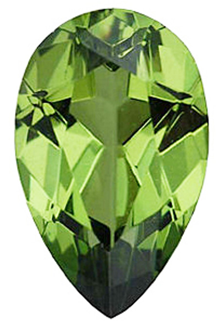 Peridot Pear Cut Imitation Stone Grade AAA