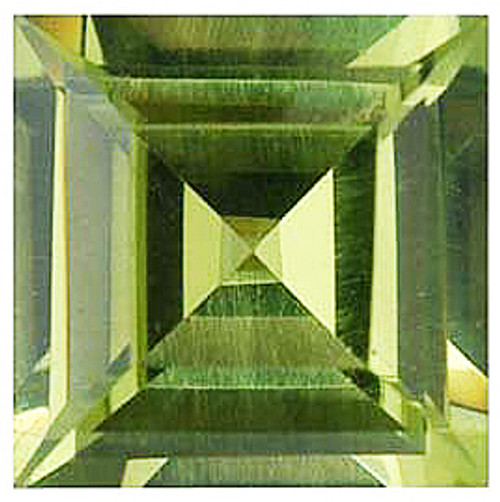 Peridot Square Cut Imitation Stone Grade AAA