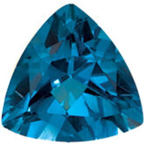 Blue Zircon Trillion Cut Imitation Stone Grade AAA