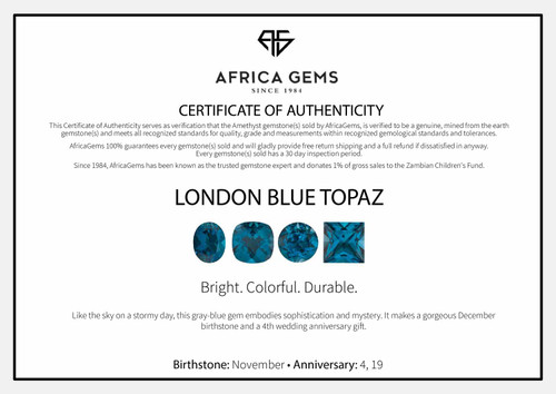 Tapered Baguette Cut London Blue Topaz Gems in Grade AAA