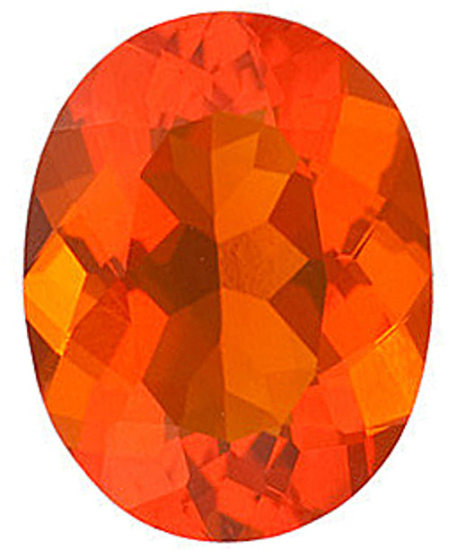Oval Cut Genuine Mexican Fire Opal in Grade AAA Oval Cut Genuine Mexican Fire Opal in Grade AAA