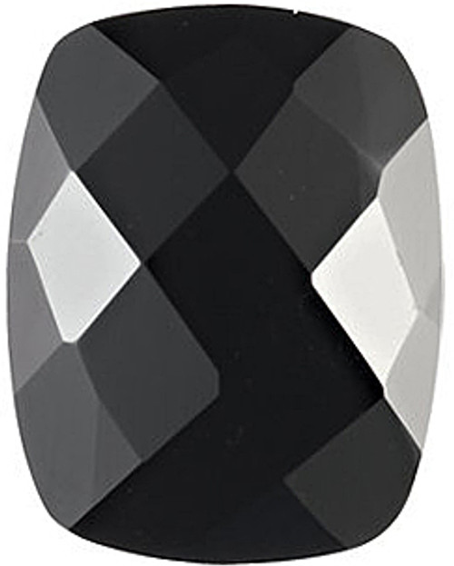 Checkerboard Antique Cushion Genuine Black Onyx in Grade AAA Checkerboard Antique Cushion Genuine Black Onyx in Grade AAA