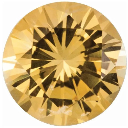 Precision Cut Round Genuine Yellow Sapphire in Grade AA Precision Cut Round Genuine Yellow Sapphire in Grade AA
