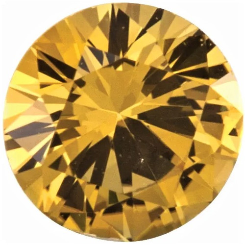Precision Cut Round Genuine Yellow Sapphire in Grade AAA Precision Cut Round Genuine Yellow Sapphire in Grade AAA