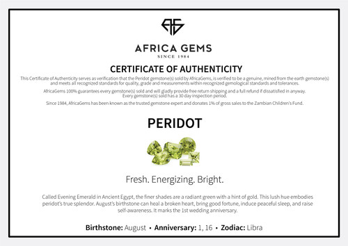 Antique Square Peridot in Grade AAA