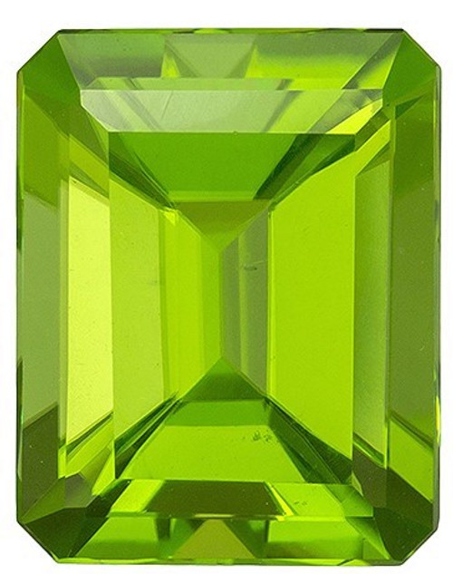 Emerald Cut Genuine Peridot in Grade AAA Emerald Cut Genuine Peridot in Grade AAA