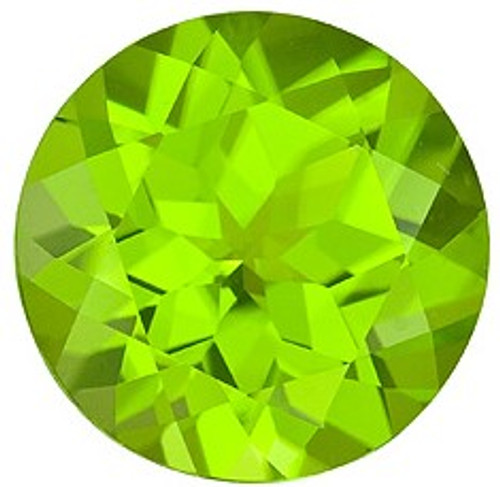 Round Cut Genuine Peridot in Grade AAA Round Cut Genuine Peridot in Grade AAA