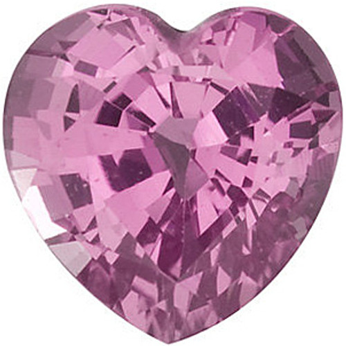 Heart Cut Genuine Pink Sapphire in Grade AA