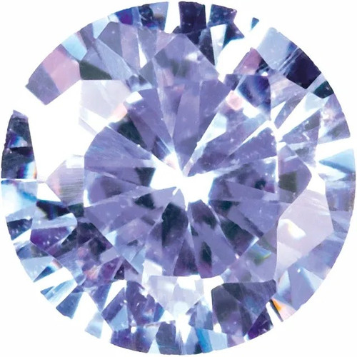 Purple Cubic Zirconia Round Cut Stones