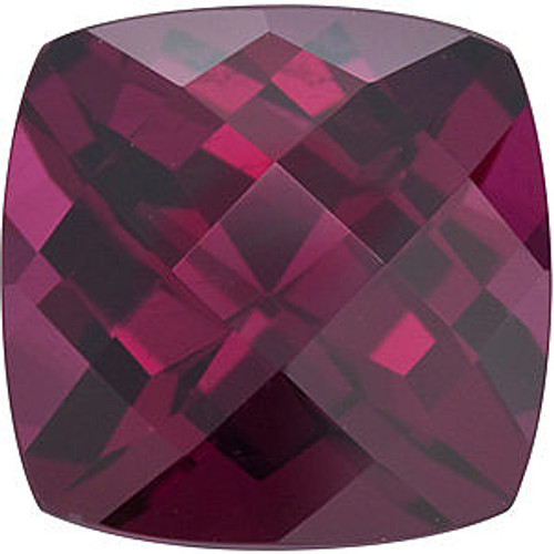 Checkerboard Antique Square Genuine Rhodolite Garnet in Grade AAA Checkerboard Antique Square Genuine Rhodolite Garnet in Grade AAA