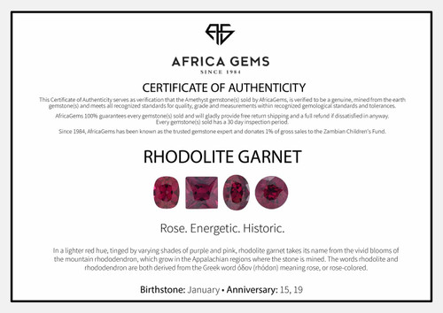 Cabochon Princess Genuine Rhodolite Garnet in Grade AAA Cabochon Princess Genuine Rhodolite Garnet in Grade AAA