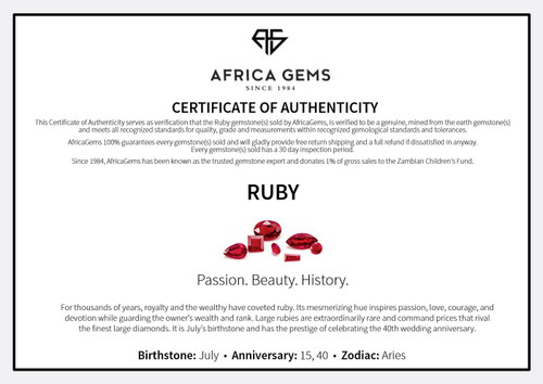 Step Genuine Ruby in Grade AA