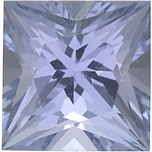 Princess Cut Genuine Tanzanite in Grade AA Princess Cut Genuine Tanzanite in Grade AA
