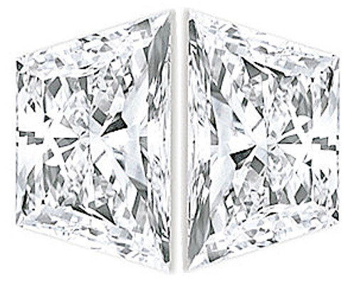 Genuine Trapezoid Diamonds Pairs Brilliant Cut GH Color VS1 Clarity