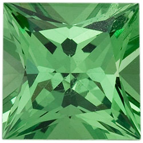 Princess Cut Genuine Tsavorite Garnet in Grade AA