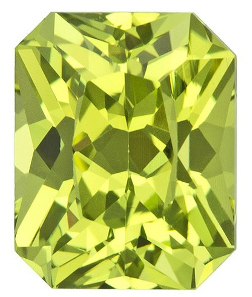 Natural Yellow Chrysoberyl Gemstone, Radiant Cut, 2.27 carats, 7.7 x 6.2 mm , AfricaGems Certified - A Deal