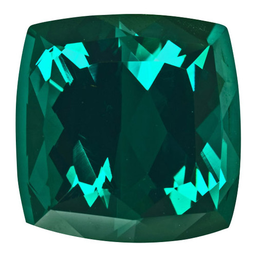 Antique Cushion Cut Blue-Green Tourmaline Gem - 36.85 carats - 19.80mm