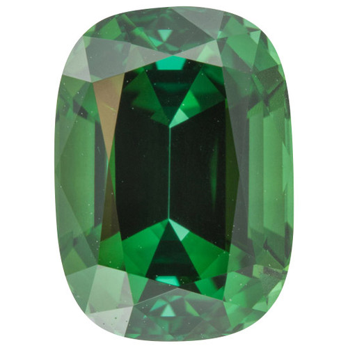 Green Tourmaline Gem in Antique Cushion Cut, 4.43 carats, 11 x 7.80 mm, Green Color