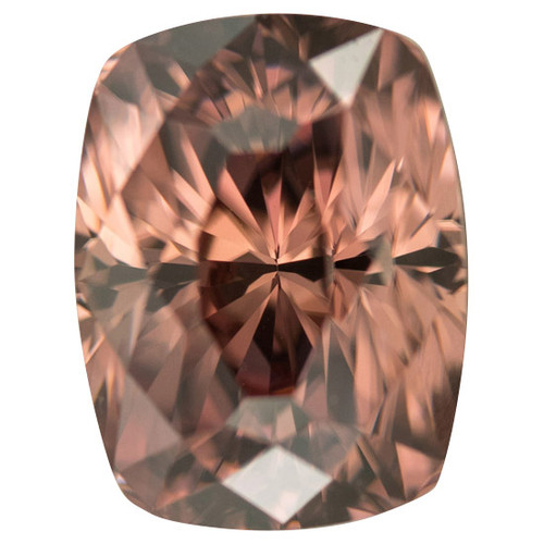 Antique Cushion Cut Rose Zircon Gem - 8.45 carats - 11.26 x 8.85mm - Rose Color