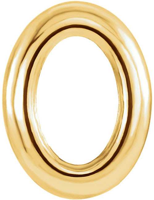 BackSet Bezel Earring Mounting For Oval Gemstone Size 5 x 3mm to 8 x 6mm