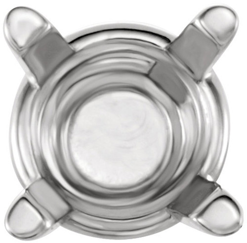 Threaded 4Prong Basket Earring Mounting for Round Gemstone Size 2mm to 12mm