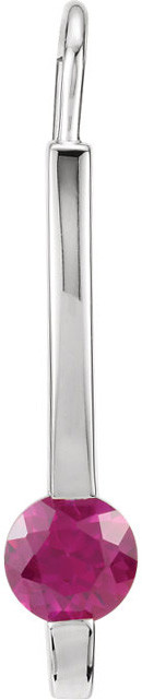 Bar Style Earring Mounting for Round Gemstone Size 3mm to 6.50mm