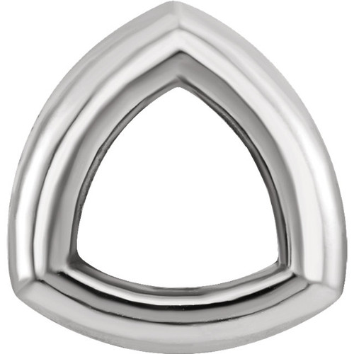 BackSet Bezel Earring Mounting For Trillion Gemstone Size 5mm to 6mm