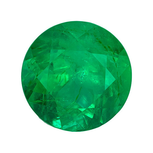 AfricaGems Certified Vibrant Emerald - Round Cut - Unset - 0.43 carats - 4.9mm - A Unique Beauty