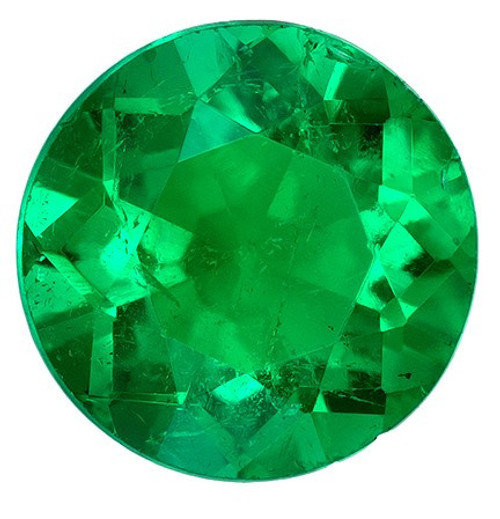 AfricaGems Certified Emerald - 0.71 carats Round Cut - Rich Green - 6mm Dimensions